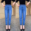 Dames hoge elasticiteit hart patroon geborduurde jeans