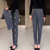 Dames hoge elasticiteit hart patroon geborduurde jeans